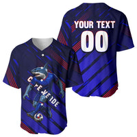 Personalized Cape Verde Soccer Baseball Jersey Shark Mascot Football Player Striped Pattern