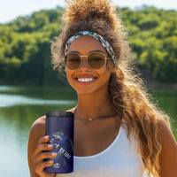 Personalized Cape Verde Soccer 4 in 1 Can Cooler Tumbler Shark Mascot Football Player Striped Pattern