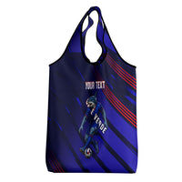 Personalized Cape Verde Soccer Grocery Bag Shark Mascot Football Player Striped Pattern