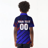 Personalized Cape Verde Soccer Kid Polo Shirt Shark Mascot Football Player Striped Pattern