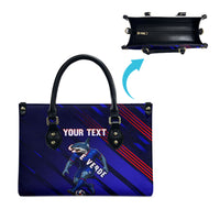 Personalized Cape Verde Soccer Leather Bag Shark Mascot Football Player Striped Pattern