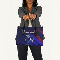 Personalized Cape Verde Soccer Leather Bag Shark Mascot Football Player Striped Pattern