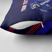 Personalized Cape Verde Soccer Pillow Cover Shark Mascot Football Player Striped Pattern