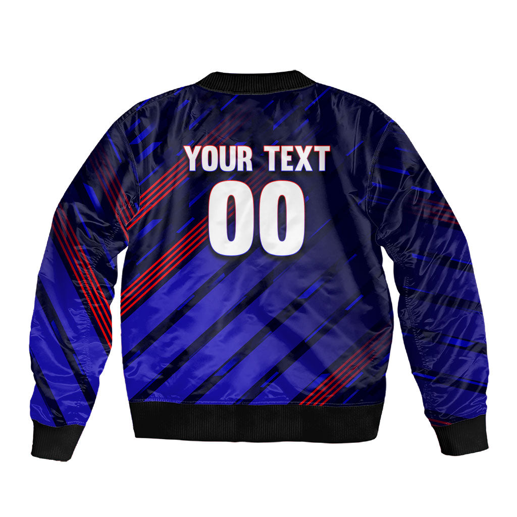 Personalized Cape Verde Soccer Sleeve Zip Bomber Jacket Shark Mascot Football Player Striped Pattern