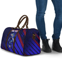 Personalized Cape Verde Soccer Travel Bag Shark Mascot Football Player Striped Pattern