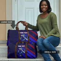 Personalized Cape Verde Soccer Travel Bag Shark Mascot Football Player Striped Pattern