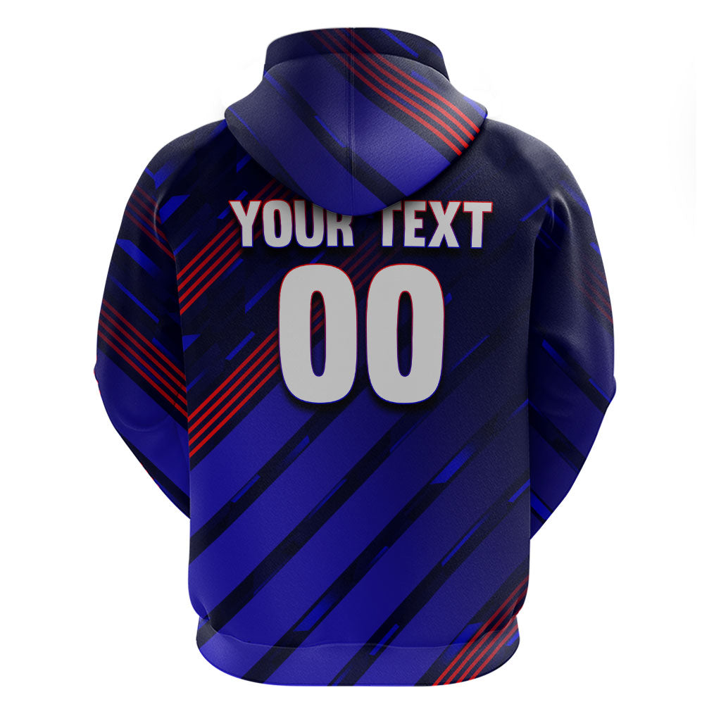 Personalized Cape Verde Soccer Zip Hoodie Shark Mascot Football Player Striped Pattern