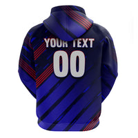 Personalized Cape Verde Soccer Zip Hoodie Shark Mascot Football Player Striped Pattern