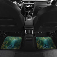 Catfish Fishing Car Mats with Underwater Scene and Distressed American Flag Background - Wonder Print Shop