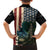 Catfish Fishing Family Matching Summer Maxi Dress and Hawaiian Shirt with Underwater Scene and Distressed American Flag Background - Wonder Print Shop