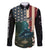 Catfish Fishing Family Matching Summer Maxi Dress and Hawaiian Shirt with Underwater Scene and Distressed American Flag Background - Wonder Print Shop