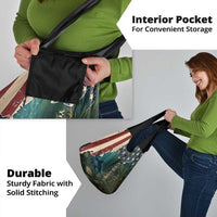 Catfish Fishing Grocery Bag with Underwater Scene and Distressed American Flag Background - Wonder Print Shop