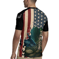 Catfish Fishing Rugby Jersey with Underwater Scene and Distressed American Flag Background - Wonder Print Shop