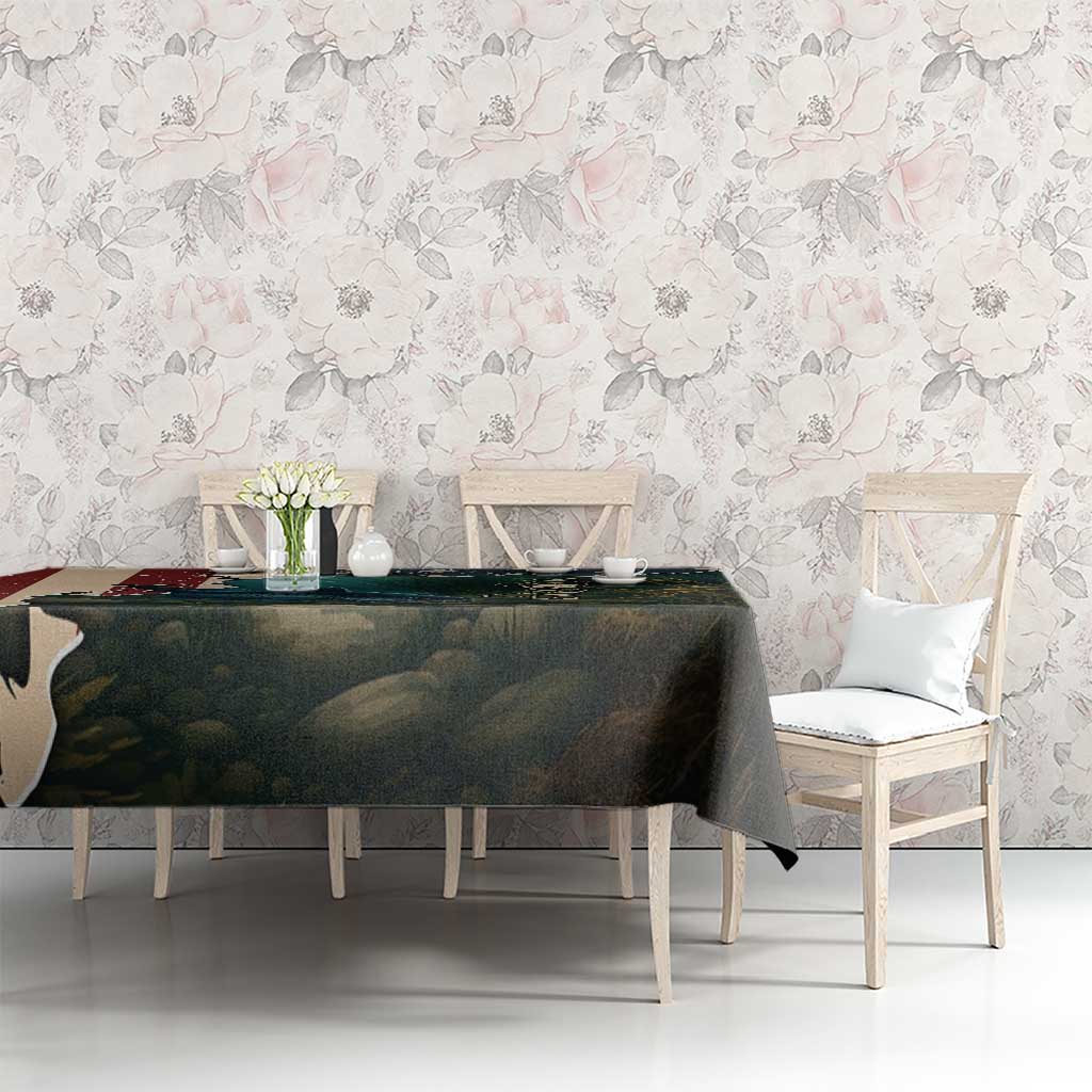 Catfish Fishing Tablecloth with Underwater Scene and Distressed American Flag Background - Wonder Print Shop