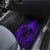 Custom Bowling Purple Flame Skull Car Mats Custom Team Name on Dark Background - Wonder Print Shop