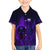 Custom Bowling Purple Flame Skull Hawaiian Shirt Custom Team Name on Dark Background - Wonder Print Shop