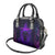 Custom Bowling Purple Flame Skull Shoulder Handbag Custom Team Name on Dark Background - Wonder Print Shop