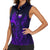 Custom Bowling Purple Flame Skull Women Sleeveless Polo Shirt Custom Team Name on Dark Background - Wonder Print Shop