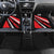 Custom Dirt Bike Car Mats Motocross Rider Red Black Hex Pattern and Racing Number - Wonder Print Shop