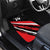 Custom Dirt Bike Car Mats Motocross Rider Red Black Hex Pattern and Racing Number - Wonder Print Shop