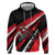 Custom Dirt Bike Hoodie Motocross Rider Red Black Hex Pattern and Racing Number - Wonder Print Shop