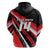 Custom Dirt Bike Hoodie Motocross Rider Red Black Hex Pattern and Racing Number - Wonder Print Shop