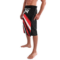 Custom Dirt Bike Lavalava Motocross Rider Red Black Hex Pattern and Racing Number - Wonder Print Shop
