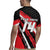 Custom Dirt Bike Rugby Jersey Motocross Rider Red Black Hex Pattern and Racing Number - Wonder Print Shop