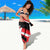 Custom Dirt Bike Sarong Motocross Rider Red Black Hex Pattern and Racing Number - Wonder Print Shop