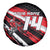 Custom Dirt Bike Spare Tire Cover Motocross Rider Red Black Hex Pattern and Racing Number - Wonder Print Shop