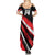 Custom Dirt Bike Summer Maxi Dress Motocross Rider Red Black Hex Pattern and Racing Number - Wonder Print Shop