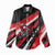 Custom Dirt Bike Women Casual Shirt Motocross Rider Red Black Hex Pattern and Racing Number - Wonder Print Shop