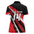 Custom Dirt Bike Women Polo Shirt Motocross Rider Red Black Hex Pattern and Racing Number - Wonder Print Shop