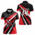 Custom Dirt Bike Women Polo Shirt Motocross Rider Red Black Hex Pattern and Racing Number - Wonder Print Shop