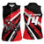 Custom Dirt Bike Women Sleeveless Polo Shirt Motocross Rider Red Black Hex Pattern and Racing Number - Wonder Print Shop