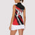 Custom Dirt Bike Women Sleeveless Polo Shirt Motocross Rider Red Black Hex Pattern and Racing Number - Wonder Print Shop