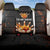 Flaming Bowling Ball Design Back Car Seat Cover with Strike Pins and Glowing Fire Sparks on Dark Background - Wonder Print Shop