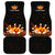 Flaming Bowling Ball Design Car Mats with Strike Pins and Glowing Fire Sparks on Dark Background - Wonder Print Shop