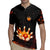 Flaming Bowling Ball Design Rugby Jersey with Strike Pins and Glowing Fire Sparks on Dark Background - Wonder Print Shop
