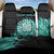Darts Board Back Car Seat Cover with Flaming Green Smoke and Crest Emblem on Black Gradient Background - Wonder Print Shop