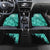 Darts Board Car Mats with Flaming Green Smoke and Crest Emblem on Black Gradient Background - Wonder Print Shop