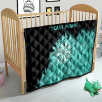 Darts Board Quilt with Flaming Green Smoke and Crest Emblem on Black Gradient Background - Wonder Print Shop