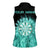 Darts Board Women Sleeveless Polo Shirt with Flaming Green Smoke and Crest Emblem on Black Gradient Background - Wonder Print Shop