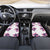 Golf Flamingo Friends Car Mats Pink Argyle Pattern and Custom Name Text on White and Rose Color Block - Wonder Print Shop