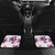Golf Flamingo Friends Car Mats Pink Argyle Pattern and Custom Name Text on White and Rose Color Block - Wonder Print Shop