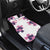 Golf Flamingo Friends Car Mats Pink Argyle Pattern and Custom Name Text on White and Rose Color Block - Wonder Print Shop