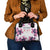 Golf Flamingo Friends Shoulder Handbag Pink Argyle Pattern and Custom Name Text on White and Rose Color Block - Wonder Print Shop