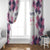 Golf Flamingo Friends Window Curtain Pink Argyle Pattern and Custom Name Text on White and Rose Color Block - Wonder Print Shop