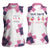 Golf Flamingo Friends Women Sleeveless Polo Shirt Pink Argyle Pattern and Custom Name Text on White and Rose Color Block - Wonder Print Shop