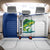 Mahi Mahi Fish Back Car Seat Cover Nautical Anchors and Wave Splash on White and Blue Split Background - Wonder Print Shop